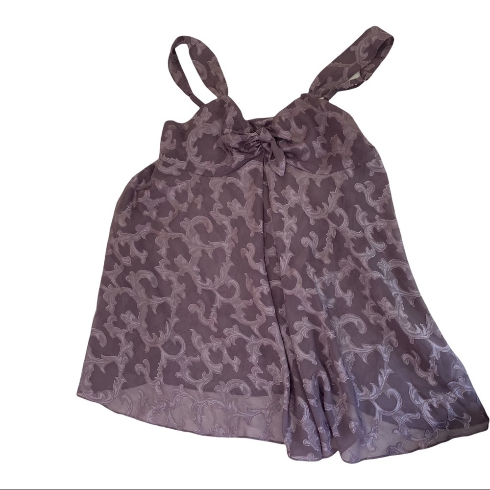 Victoria's Secret Vintage Lilac Bow Baby Doll Chemise